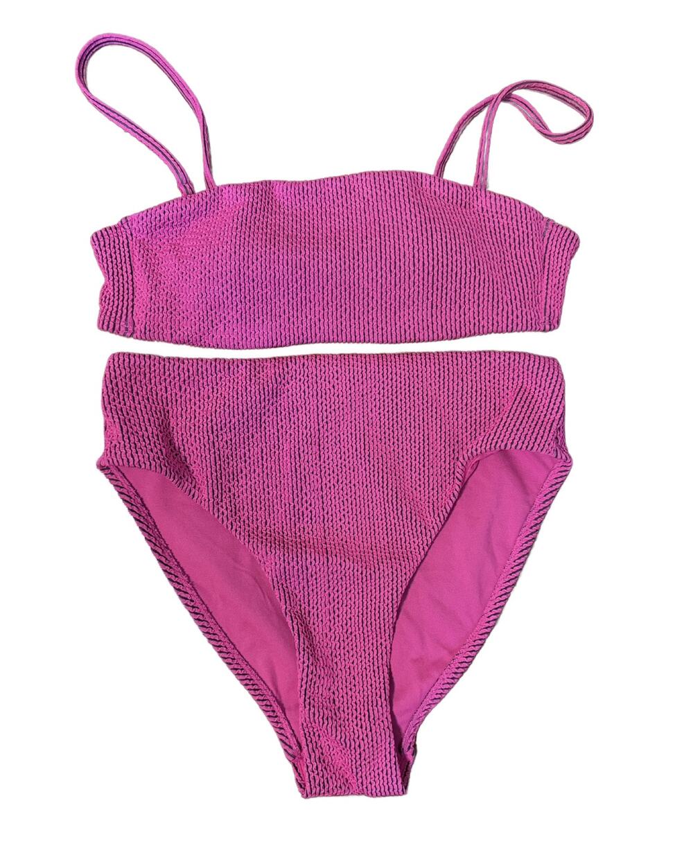 TABITHA BROWN FOR TARGET
Two-tone Bandeau Bikini Top and High Waisted Bottoms.